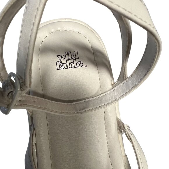 Wild Fable Women's Platform High Heel Sandals Ankle Strap Crisscross White 11 - Picture 5 of 12